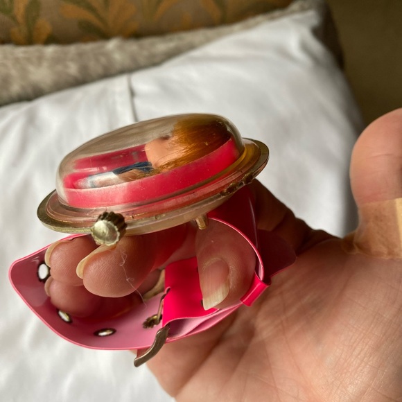 Rare 1967 Mego Maddie Mod GoGo Watch w/take out doll-hot pink band-Kiddles clone - Picture 12 of 13